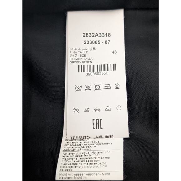 NWT Manuel Ritz Men's Italian Designer Wool Navy White Checked Suit IT 48 US 38 - Picture 12 of 12